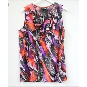 Lane Bryant sheer multi-colored sleeveless shirt